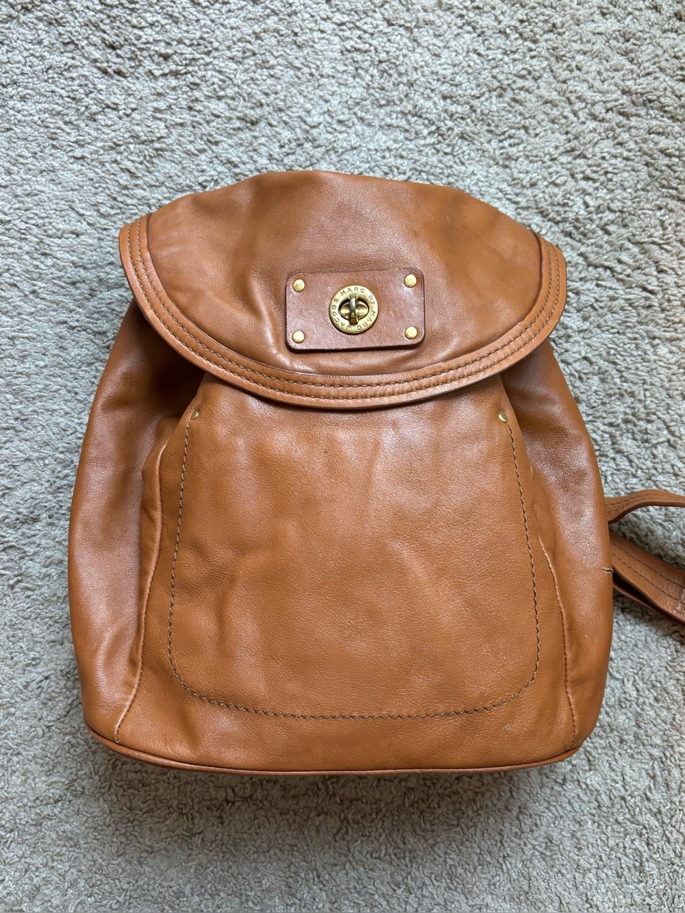 Marc by Marc Jacobs turnlock Leather Backpack
